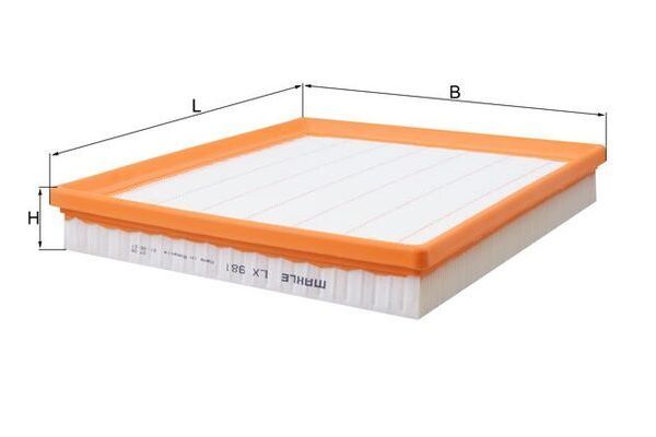 Hava Filtresi  Mercedes S -Serisi 4 Kapı (BM 220)(07.1998->)  MAHLE LX 981