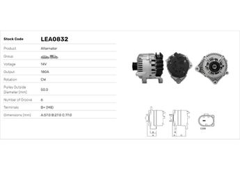 Alternatör  LUCAS ELEKTRIK LEA0832  1231540992 12317524972 12317525440 12317537959 12317537962 12317540990 12317540992 12317540994 12317542934 12317542935 12317550993 7524972 7525440 7540990 7540992
