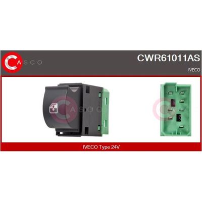 Cam Açma Düğmesi Ön Sağ IVECO ORJINAL 504266993