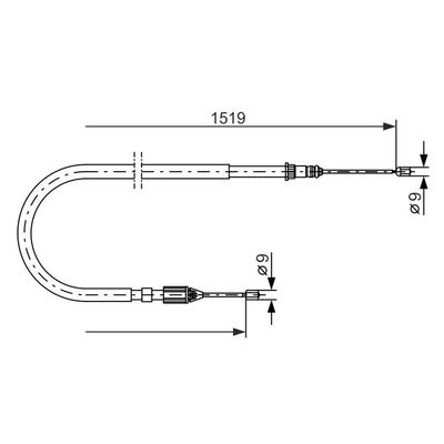 El Fren Teli Arka Sol Renault Megane I Faz 2 Grandtour (KA...)(03.1999->)  BOSCH 1 987 477 654