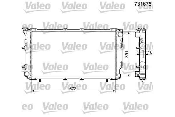Su Radyatörü  Subaru Legacy 4 Kapı/ Combi (SW)(B10/BC/BJF)(1988->)  VALEO 731675