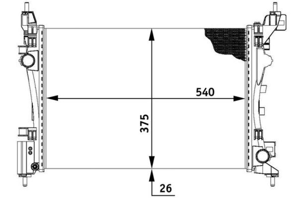 Su Radyatörü  Fiat Grande Punto (199)(2005->)  MAHLE CR 773 000P