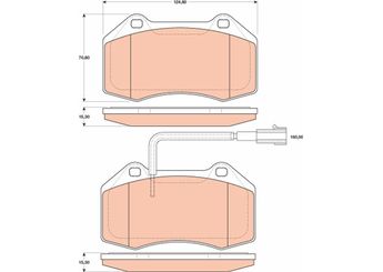 Fren Disk Balata Ön TRW GDB1812  GDB1812 5741889 71753265 71765466 77364716 77365830