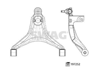 Salıncak Ön Alt Sağ veya Sol SWAG 33 11 2534  5801564316 58 0156 4316