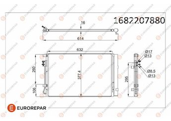 Klima Radyatörü  EUROREPAR 1682207880  1682207880 976061R000
