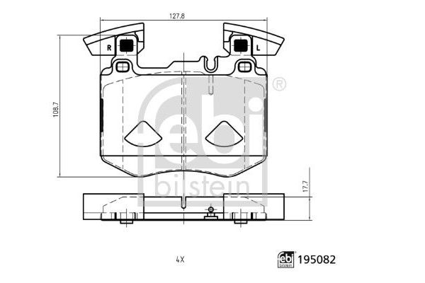 Fren Disk Balata Ön Mercedes GLC -Serisi Coupe (BM 253)(06.2016->)  FEBI BILSTEIN 195082