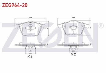 Fren Disk Balata Ön ZEGEN ZEG964-20   30683274 30714791 30742029 93188031 93195754 93 195 754 1368558 1464435 4N512K021AB 4N5J2K021AA 4N5J 2K021-AA B3YF3323Z B3YF-33-23Z 1605195 1605558 93190982 16 05 195 16 05 558 31212184 31317658 306832740 307420290