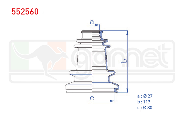 Aks Körüğü Ön İç Sağ Renault R 5 (B/C40)(1985->)  GOMET 552560