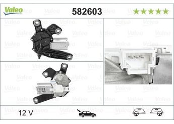 Silecek Mekanizma Motoru Arka VALEO 582603  6405J9
