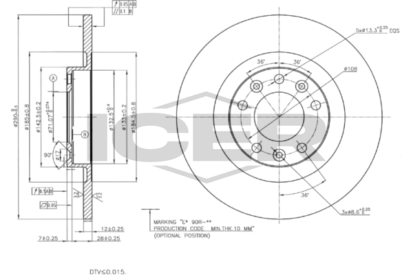 Fren Disk Ayna Arka Sağ ve Sol Toyota Proace Verso (2016->)  EUROREPAR 1642776480