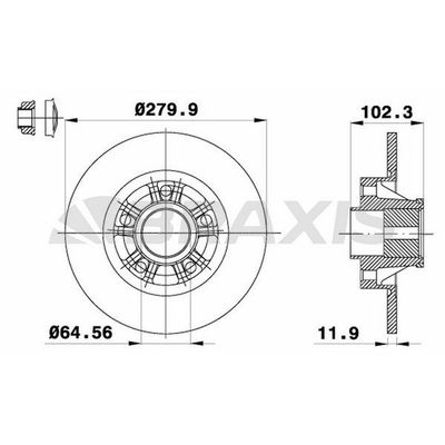 Fren Disk Ayna Arka Sağ ve Sol Renault Trafic P.Van (04.2001->)  BRAXIS AD0107