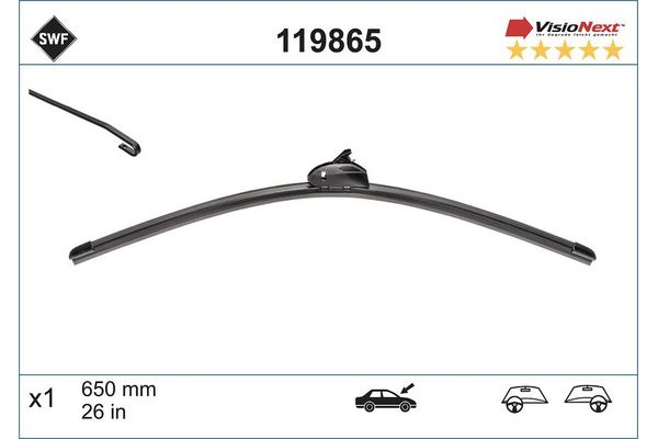 Silecek Süpürgesi Ön  650 mm - 26 inç SWF 119865