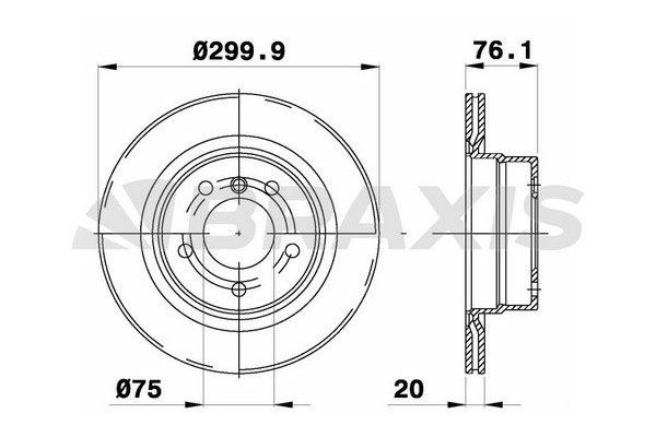 Fren Disk Ayna Arka Sağ ve Sol BMW 1 Serisi Coupe (E82)(2007->)  BRAXIS AD0988