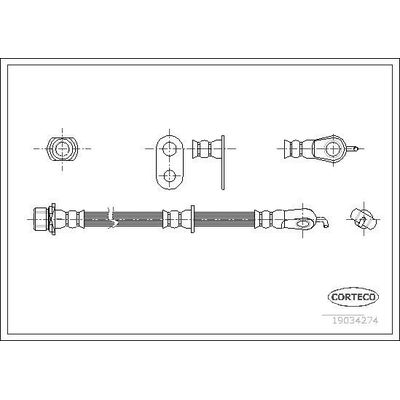 Fren Hortumu Ön Sol Citroen C1 (05.2005->)  FROW 276.1117.002