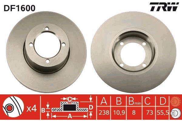 Fren Disk Ayna Ön Sağ ve Sol Opel Kadett C (1974->)  OPEL ORJINAL 93182282