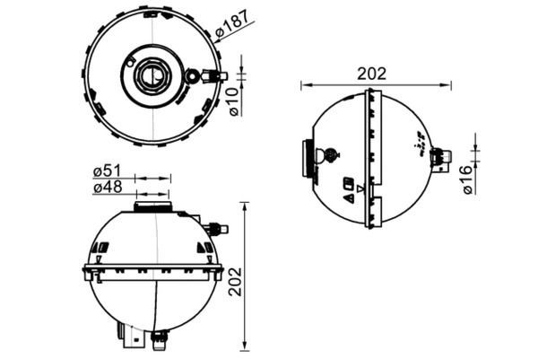 Radyatör Yedek Su Deposu  BMW 2 Serisi Coupe (F22)(2013->)  MAHLE CRT 211 000S