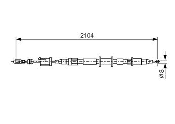 El Fren Teli Arka Sağ BOSCH 1 987 477 682  4241329 42 41 329