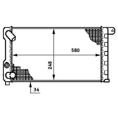 Su Radyatörü  Fiat Panda (141)(1980->)  MAHLE CR 597 000S