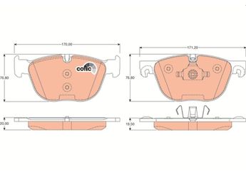 Fren Disk Balata Ön TRW GDB1726  GDB1726 34114074370 34 11 4 074 370 34116778403 34 11 6 778 403 34116779293 34 11 6 779 293 34116852253 34 11 6 852 253 4074370 4 074 370 6778403 6 778 403 6779293 6 779 293 6852253 6 852 253