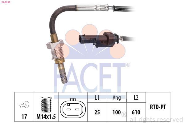 Egzoz Sıcaklık Sensörü  FACET 220255