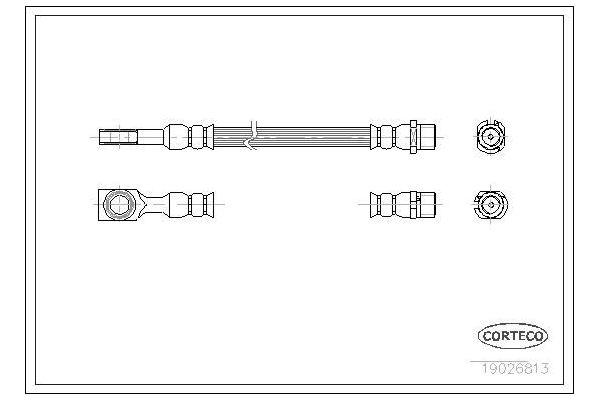 Fren Hortumu Arka Sağ veya Sol Opel Astra G Cabrio (2001->)  CAVO C900 901A