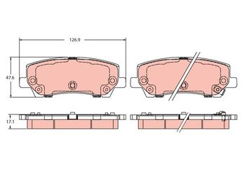 Fren Disk Balata Arka TRW GDB2388  GDB2388 1936688 2043641 2044152 2111330 2310233 FR3C2M007AE FR3C-2M007-AE GR3C2M007BA GR3C-2M007-BA GR3C2M008DC GR3C-2M008-DC 5280066 5280067 5280703 5281018 5325397 5333266 5333267 FR3C2M007AC FR3C-2M007-AC FR3C2M007AD FR3C-2M007-AD FR3C2M007FC FR3C-2M007-FC FR3C2M008CC FR3C-2M008-CC FR3C2M008CD FR3C-2M008-CD FR3C2M008CE FR3C-2M008-CE FR3C2M008CF FR3C-2M008-CF GR3C2M008DA GR3C-2M008-DA GR3C2M008DB GR3C-2M008-DB