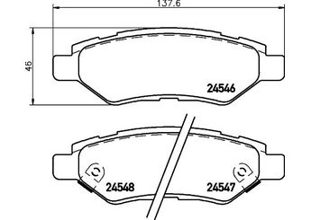 Fren Disk Balata Arka BREMBO P 09 014  20962994 19421343 20876917 20916095 25814674 92230273 19241429
