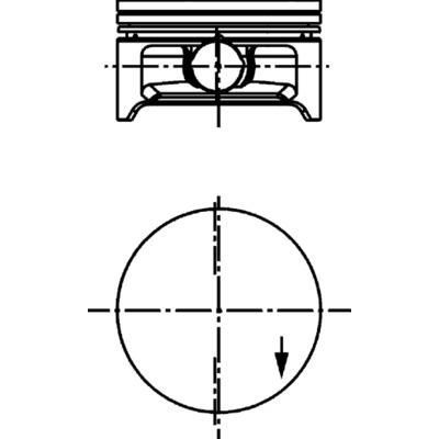 Piston (77.00MM-0.25)  KOLBENSCHMIDT 40632610