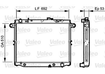 Su Radyatörü  VALEO 734192  1640050210 1640050211 16400-50211 1640050212 16400-50212 1640050360 16400-50360 16400-50210