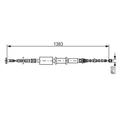 El Fren Teli Arka Sağ Alfa Romeo 145 (1994->)  BOSCH 1 987 477 826