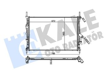 Su Radyatörü  KALE 251700  4T168005GA 4T16 8005 GA 1494933 1595061 1898104 7C118005AA 7C118005AB ME7C118005AB