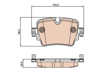 Fren Disk Balata Arka TRW GDB2066  T2R7945 T2R61946