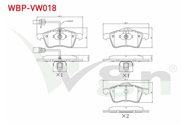 Fren Disk Balata Ön WGN WBP-VW018