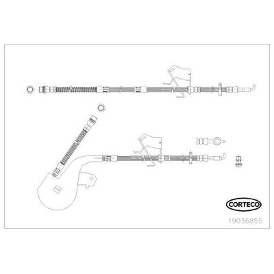 Fren Hortumu Ön Sol Citroen C6 (09.2005->)  OSSCA 01463