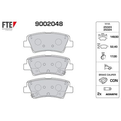 Fren Disk Balata Ön Lancia Ypsilon (402)(2011->)  FTE 9002048