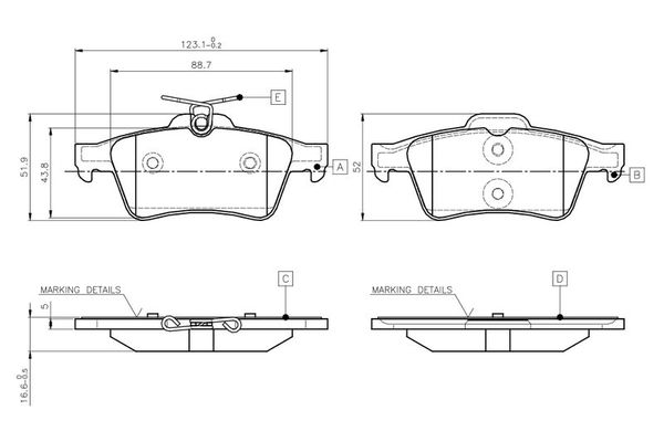 Fren Disk Balata Arka Ford Focus 3/4/5 Kapı (CB4)(2008->)  BOSCH 0 986 TB3 028