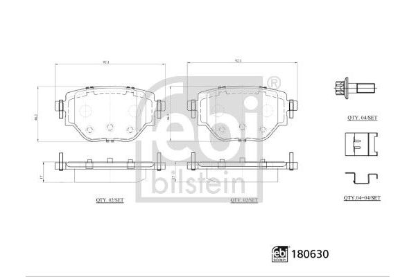Fren Disk Balata Arka Jeep Avenger (2023->)  FEBI BILSTEIN 180630