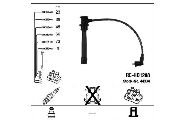 Buji Kablosu  Hyundai Sonata (EF)(1999->)  NGK 44334