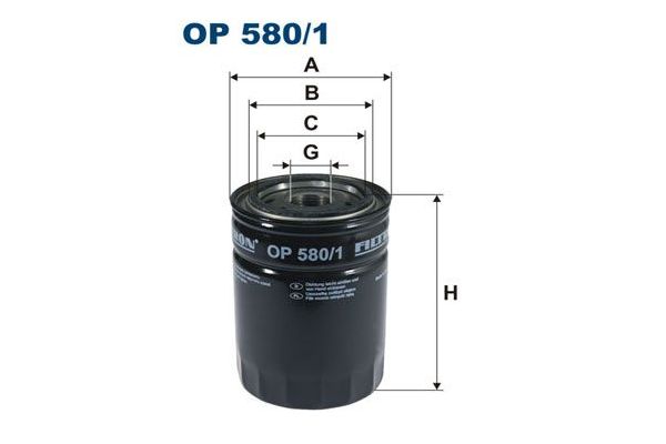 Yağ Filtresi  FILTRON OP 580/1