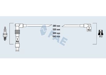 Buji Kablosu  FAE 85080  1612561 90443584 90443687 1612552