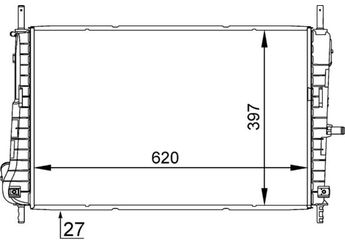 Su Radyatörü  MAHLE CR 1347 000S  19010 1114766 1115769 1142812 1671797 MEXS7H8005ED XS7H8005EB XS7H8005EC XS7H8005ED