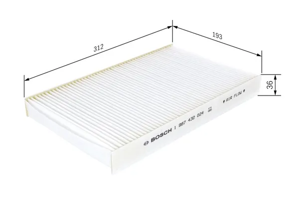 Polen Filtresi  Audi A6 Sedan (C4)(06.1994->)  BOSCH 1 987 432 024