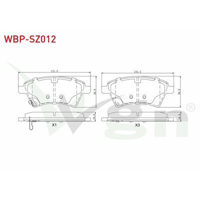 Fren Disk Balata Ön WGN WBP-SZ012