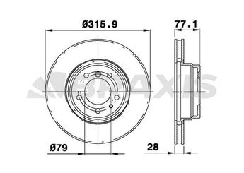 Fren Disk Ayna Ön Sağ ve Sol BRAXIS AD1016  34111162093 34116757752