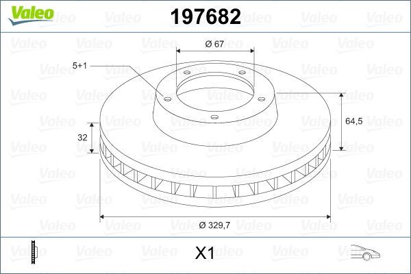 Fren Disk Ayna Ön Sağ ve Sol Mercedes SL Roadster (BM 230)(08.2001->)  VALEO 197682