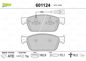 Fren Disk Balata Ön VALEO 601124  7E0698151 7E0698151B 7E0698151C 7E0698151D