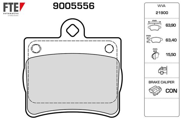 Fren Disk Balata Arka FTE 9005556