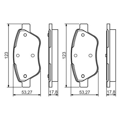 Fren Disk Balata Ön Fiat Stilo (192) Multi Wagon (2003->)  BOSCH 0 986 495 102
