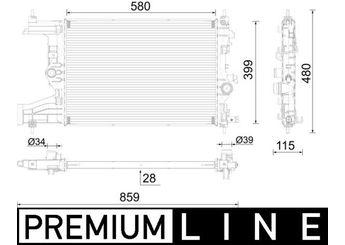Su Radyatörü  MAHLE CR 2116 000P  1K0121251AT 1300302 13267656 39074665