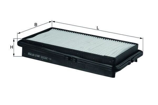 Hava Filtresi  MG Rover Rover 600 (RH)(1993->)  MAHLE LX 667